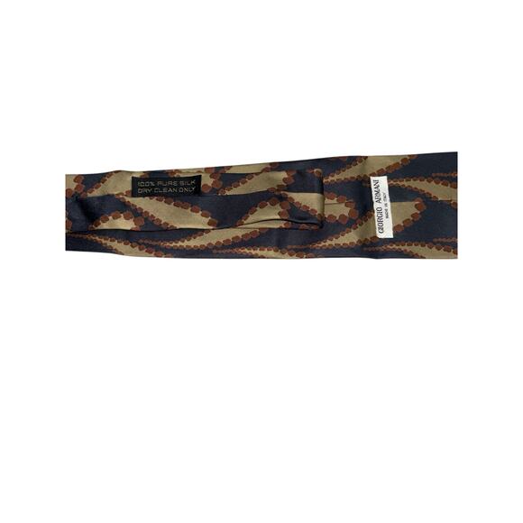 Giorgio Armani Vintage Silk Tie Black Gold Brown
Geometric Cravatte - Picture 6 of 7